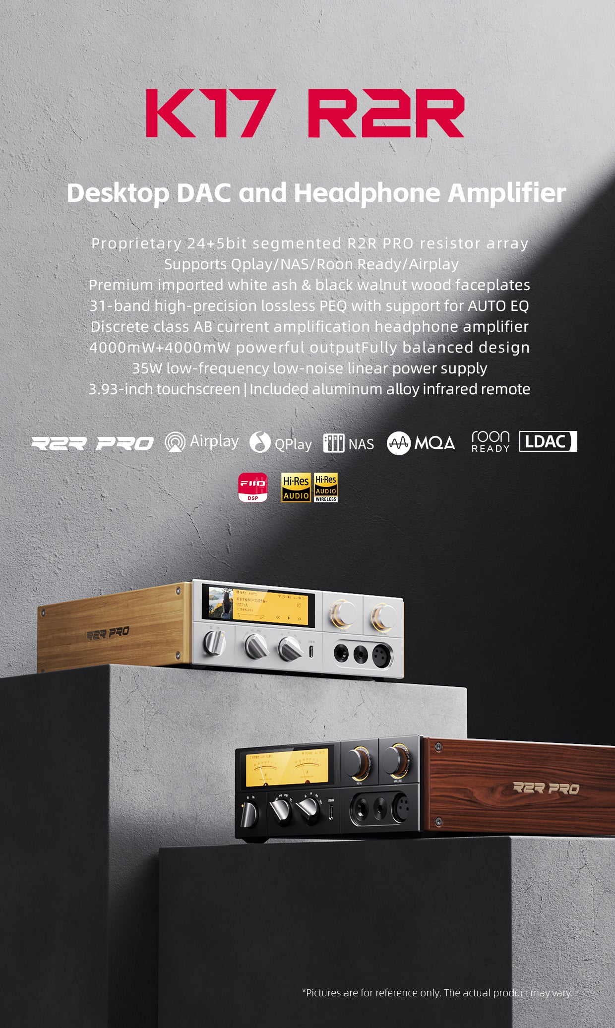 Fiio K17 R2R Premium All-in-One DAC Headphone Amplifier and Streamer