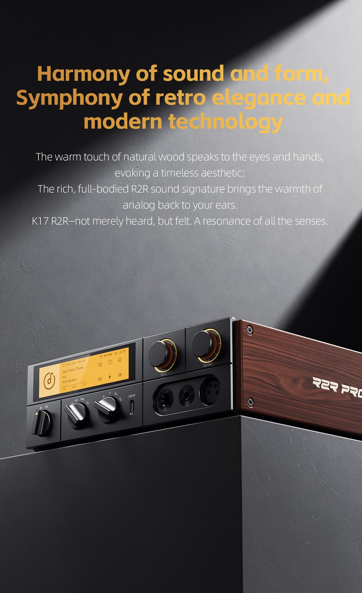 Fiio K17 R2R Premium All-in-One DAC Headphone Amplifier and Streamer