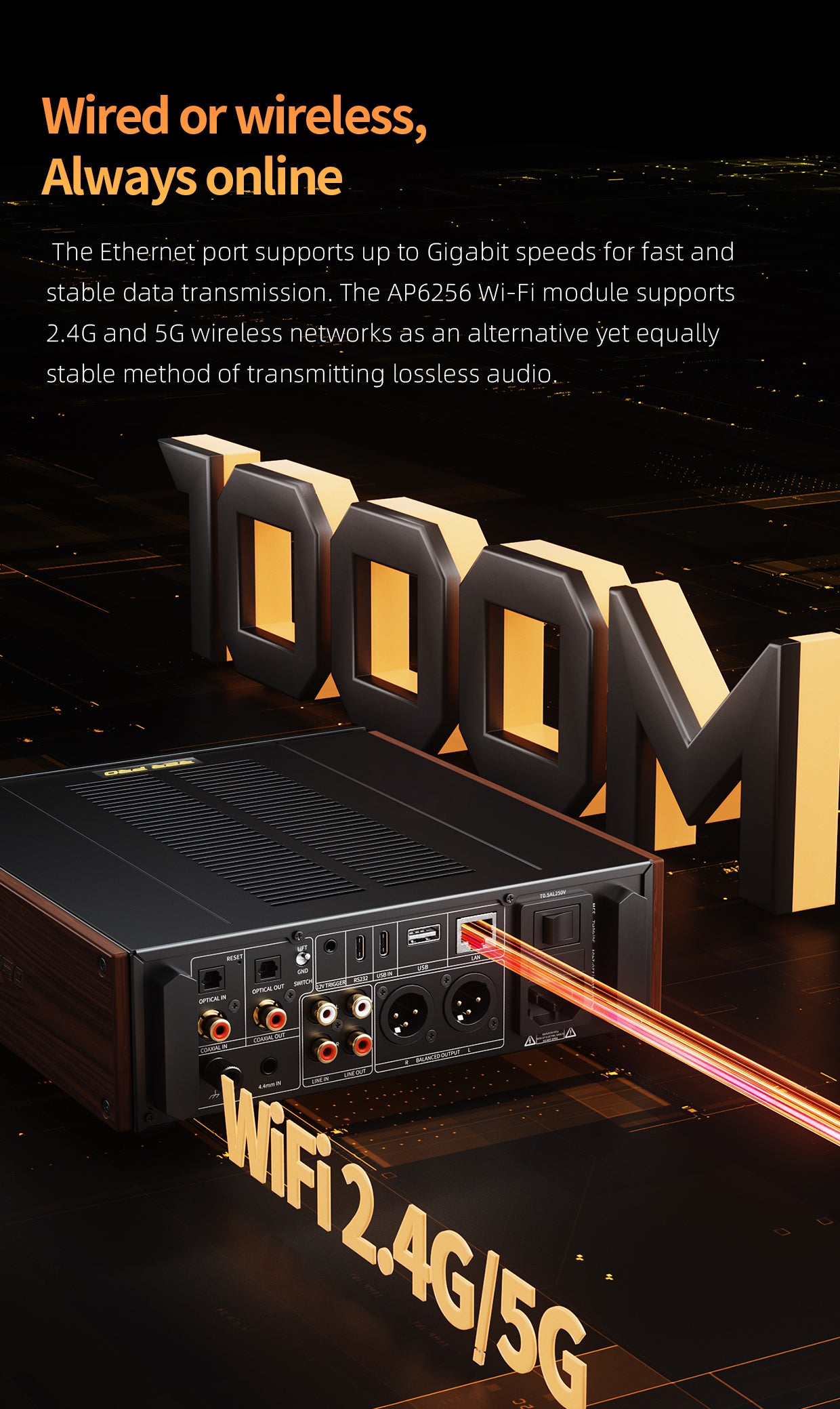 Fiio K17 R2R Premium All-in-One DAC Headphone Amplifier and Streamer