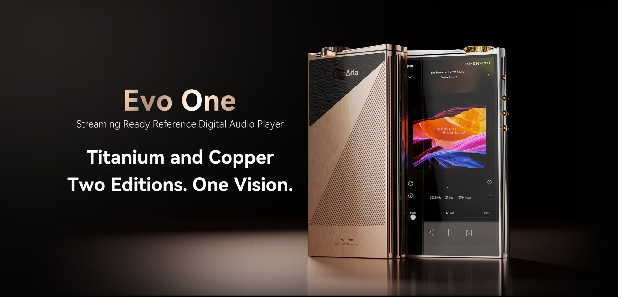[Limited Stock] EvoAria Evo One Digital Audio Player (DAP) | Triple Analog Architecture Digital Audio Player |