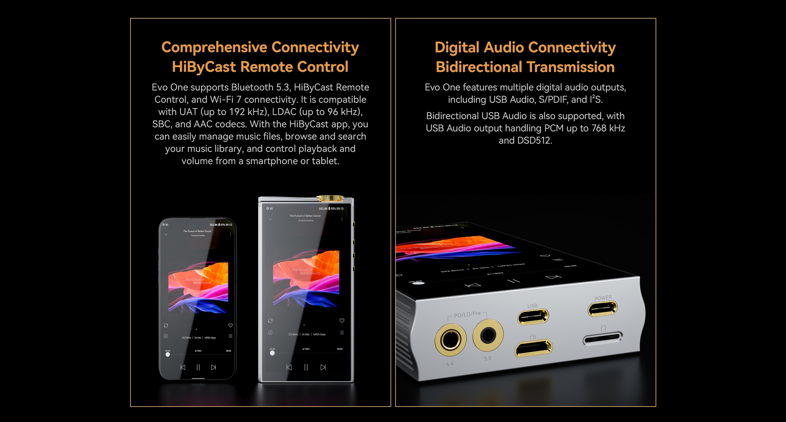 [Limited Stock] EvoAria Evo One Digital Audio Player (DAP) | Triple Analog Architecture Digital Audio Player |