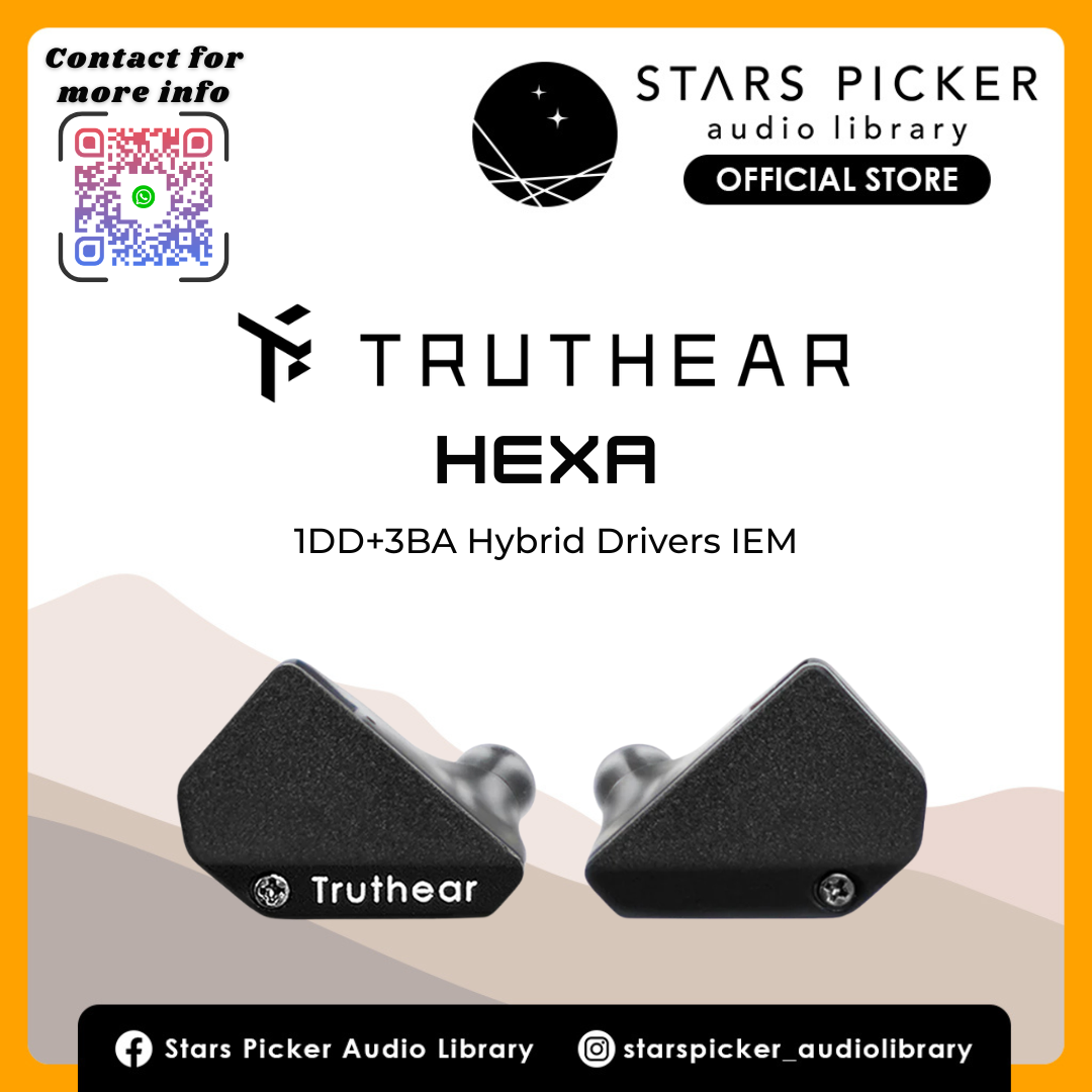 Truthear HEXA - Hybrid 1DD+3BA PU+LCP Dynamic Driver Balanced Armature In-ear monitor IEM Earphone