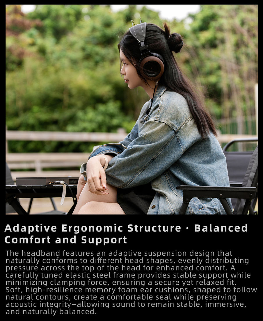 DUNU Mortise | Natural Wooden Open-Back Dynamic Headphones | Carbon Fiber Diaphragm Driver