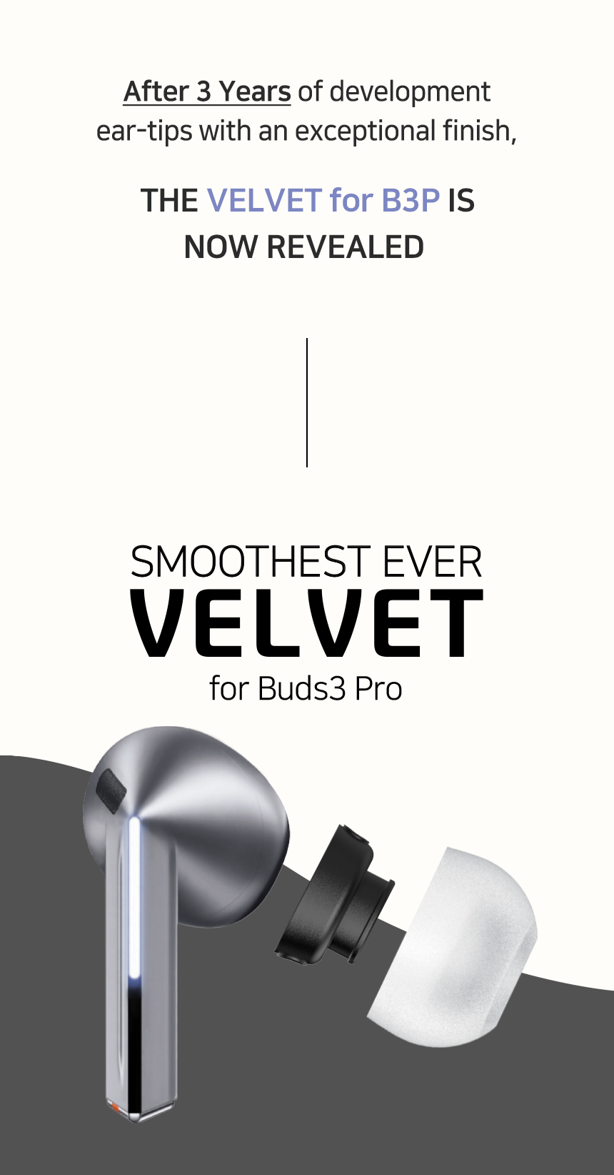 Divinus Velvet Buds3 Pro - Samsung Galaxy Buds3 Pro TWS Eartip Replacement