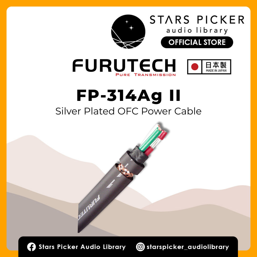 Furutech FP-314Ag II Silver Plated Oxygen Free Copper Loose Power Cable MADE IN JAPAN