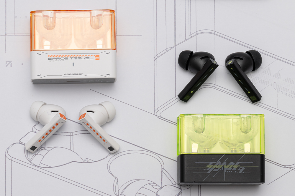 MOONDROP SPACE TRAVEL 2 - TWS True Wireless Earbuds; Bluetooth 6.0 ANC with 13mm Beryllium Dynamic Driver
