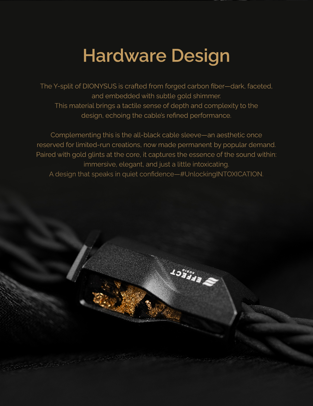 Effect Audio DIONYSUS | Flagship Gold-Plated Silver UP-OCC IEM Cable with ConX System