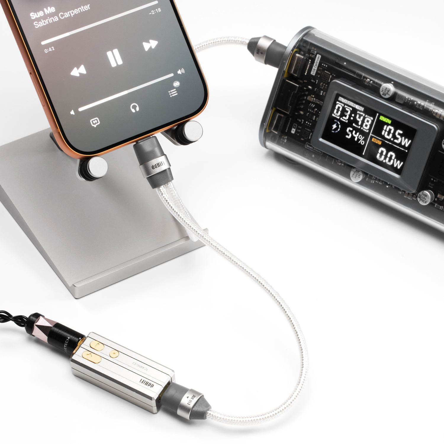 DDHIFI TC05M3 2-in-1 USB-C Charging & OTG High-Purity OFC Cable for Dongle DAC & Power Bank