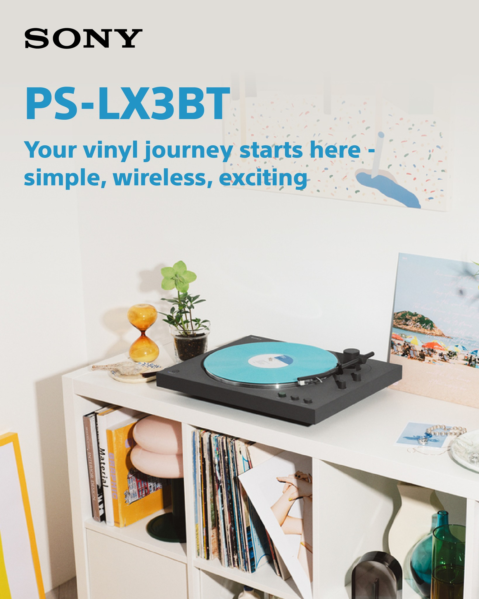 Sony PS-LX3BT Fully Auto Turntable | Built in Phono EQ | Bluetooth | USB Music Ripping |