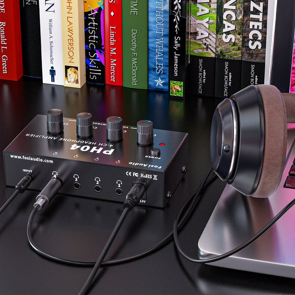 Fosi Audio PH04 - 4 Channel Stereo Headphone Amplifier Splitter