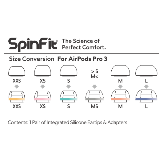 Spinfit AuraFine for AirPods Pro Gen 3 Upgrade Replacement Ear Tip