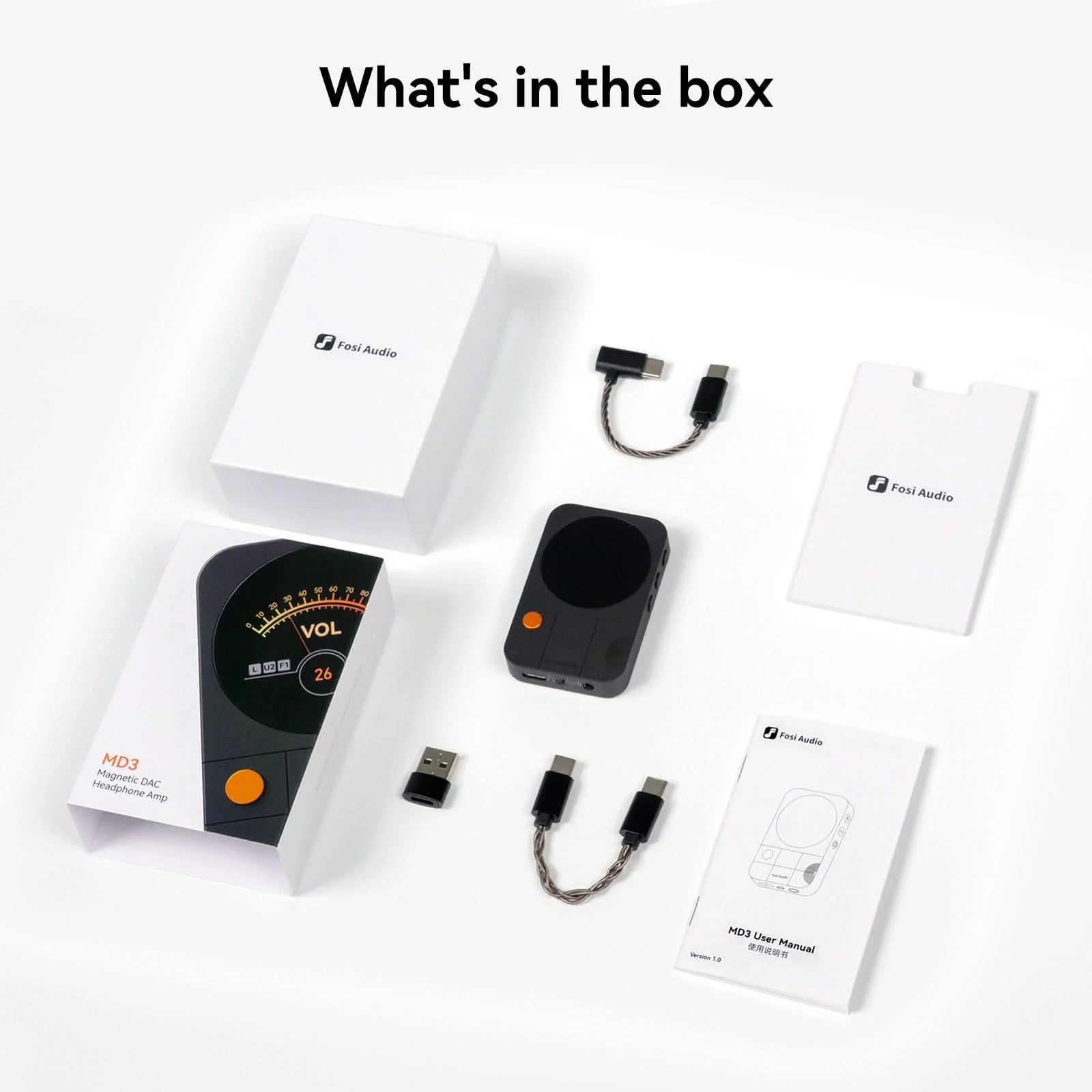 Fosi Audio MD3 MagDAC Magnetic Portable USB DAC and Headphone Amplifier