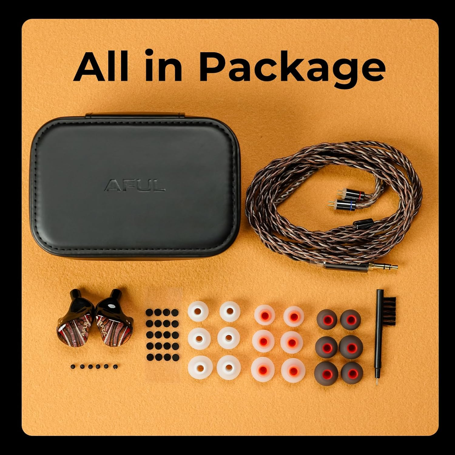 AFUL Performer 8S IEM | 1DD + 6BA + 1 PR + 1 Micro Planar In-Ear Monitors | Dual Bass Modes | Micro Resonance Technology |