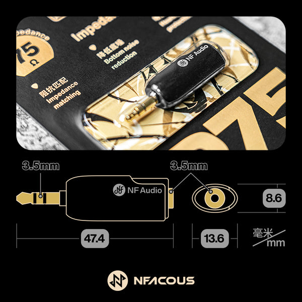 NF Acous IP75 Impedance Adapter Plug 3.5mm