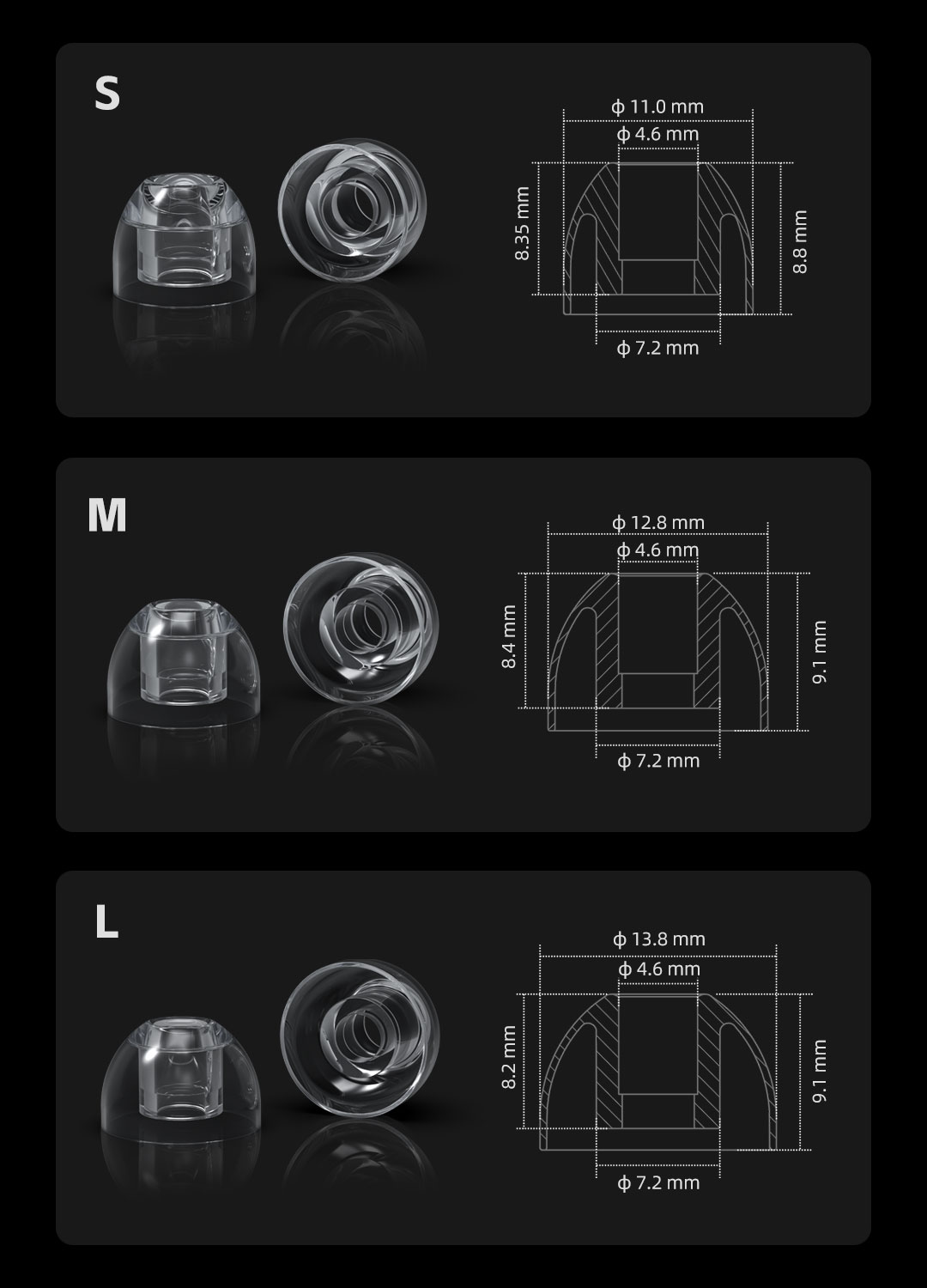 FIIO HS20 Liquid Silicone Ear Tips