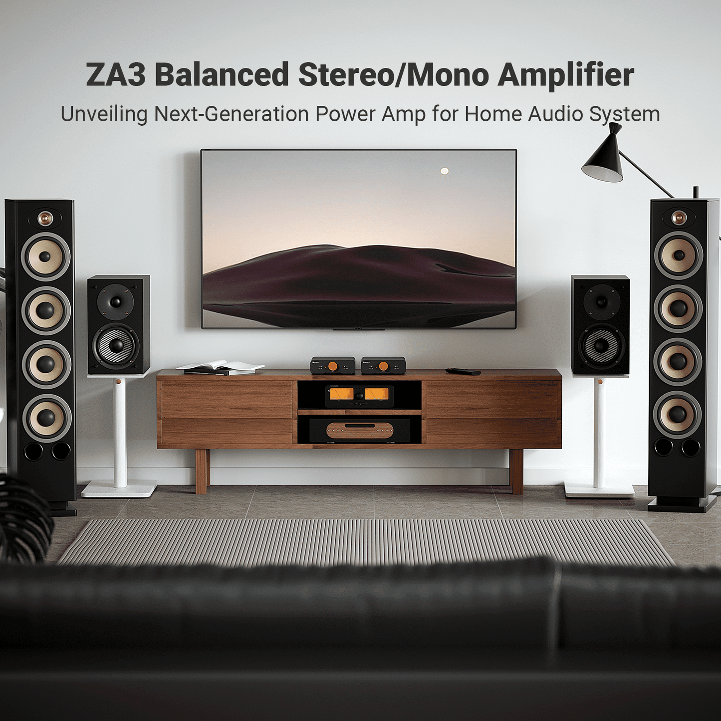 Fosi Audio ZA3 Balanced Stereo Amplifier Home Audio 2CH Mono Amp with TPA3255 Chip