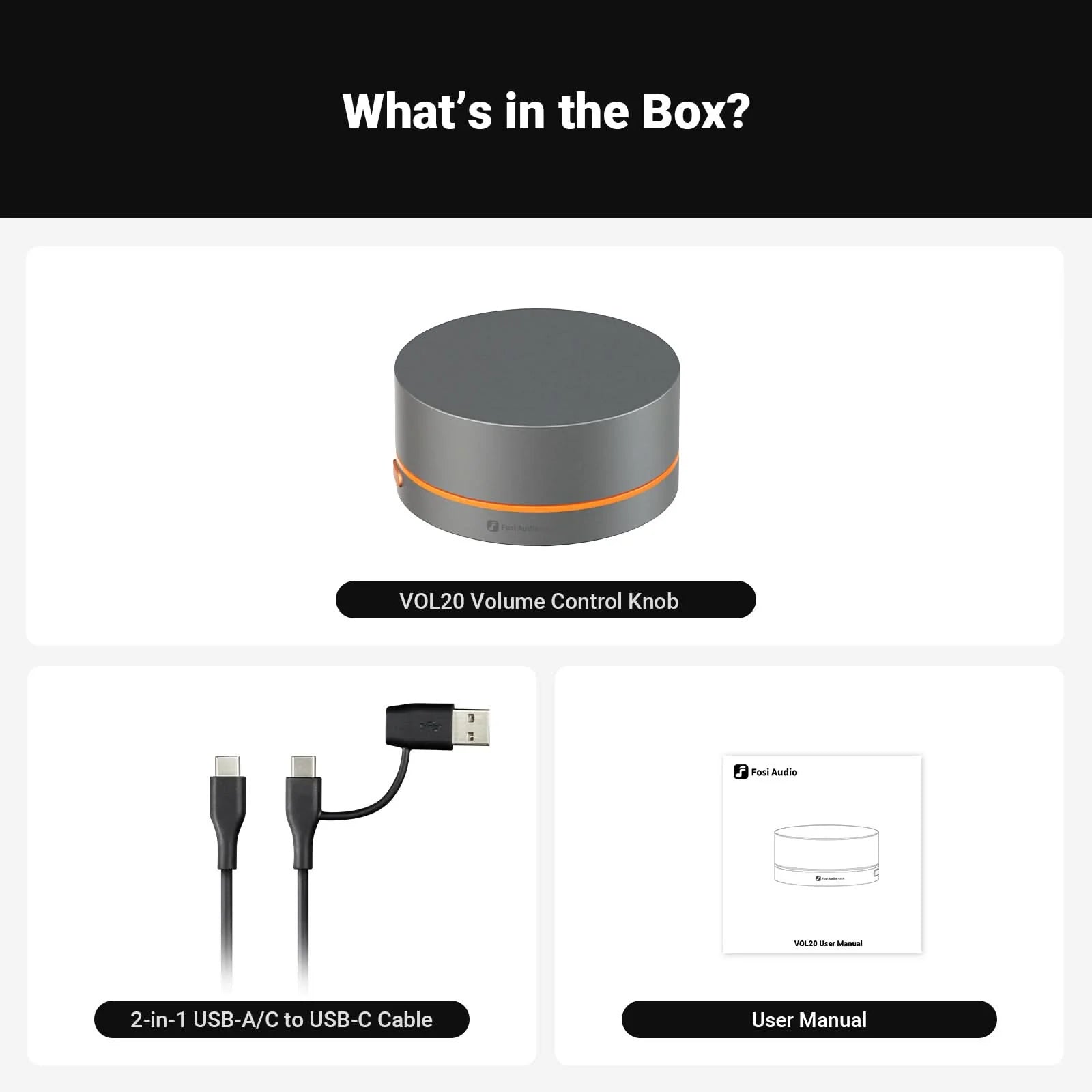 Fosi Audio VOL20 Multimedia Wireless Volume Control Knob