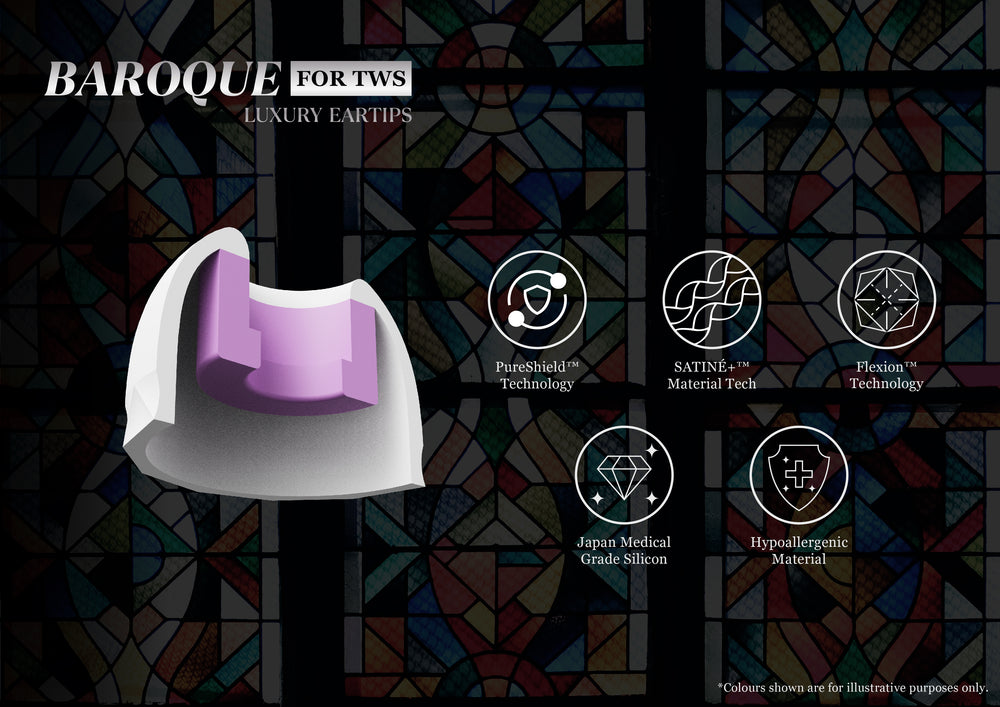 ELETECH Baroque TWS Replacement Eartips - HIFI Skin Friendly Silicon Upgrade Replacement Eartips