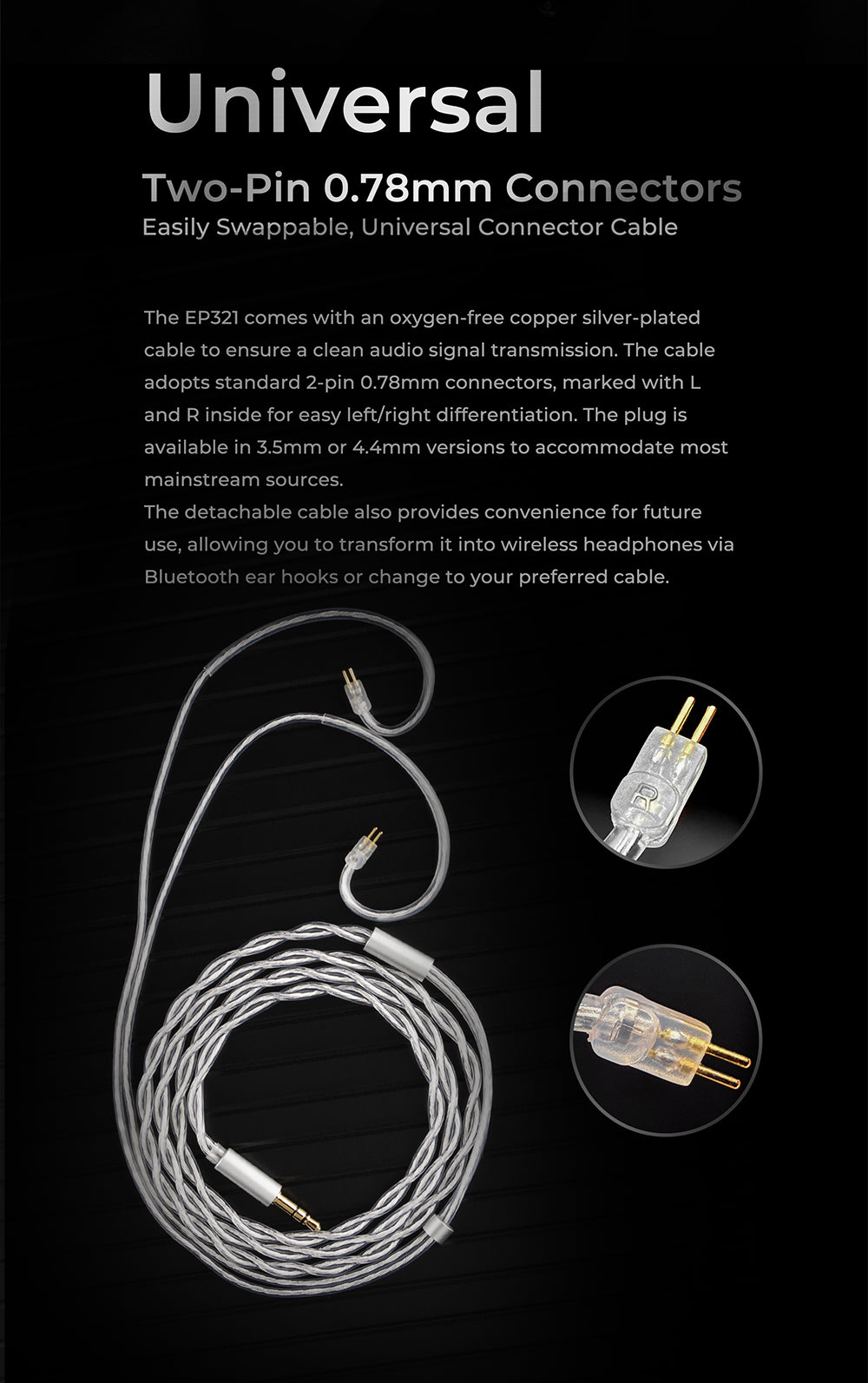 [Ready Stock] Binary EP321 MEMS | 2DD + 3BA + 1 MEMS Driver In-Ear Monitors | Tribrid Driver Earphones with MEMS Technology |