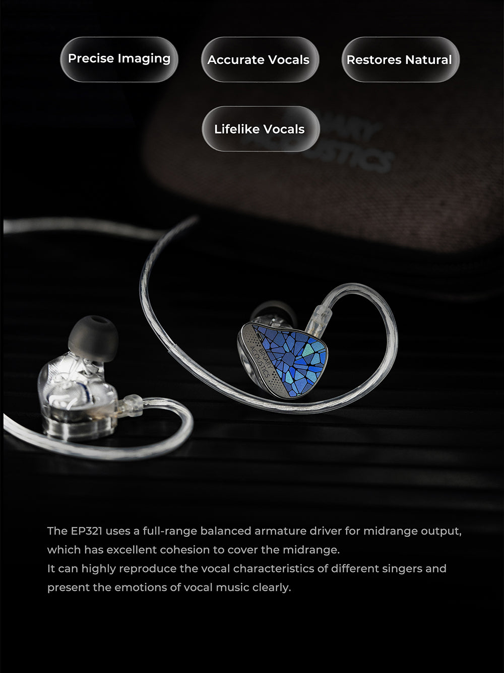 [Ready Stock] Binary EP321 MEMS | 2DD + 3BA + 1 MEMS Driver In-Ear Monitors | Tribrid Driver Earphones with MEMS Technology |