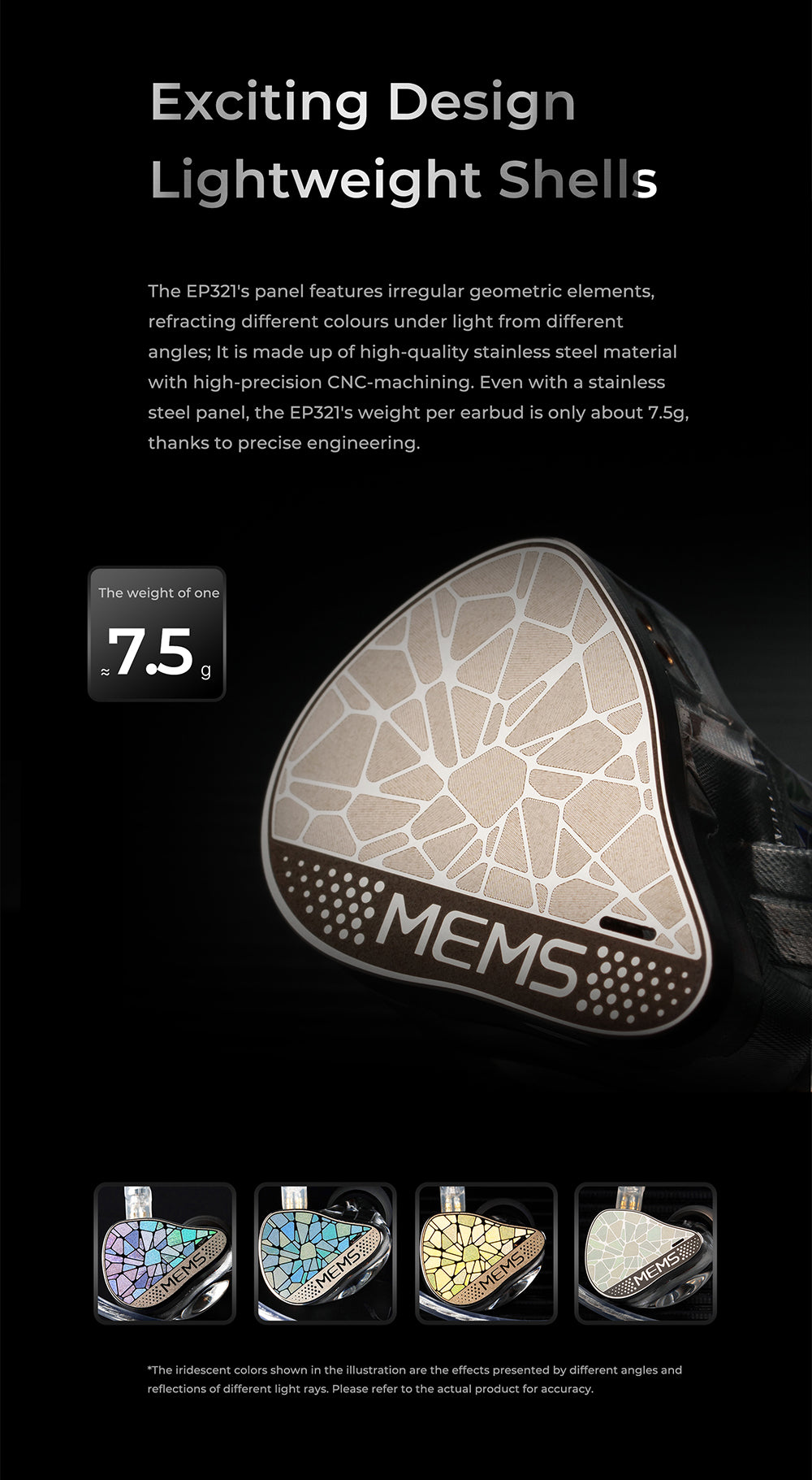 [Ready Stock] Binary EP321 MEMS | 2DD + 3BA + 1 MEMS Driver In-Ear Monitors | Tribrid Driver Earphones with MEMS Technology |