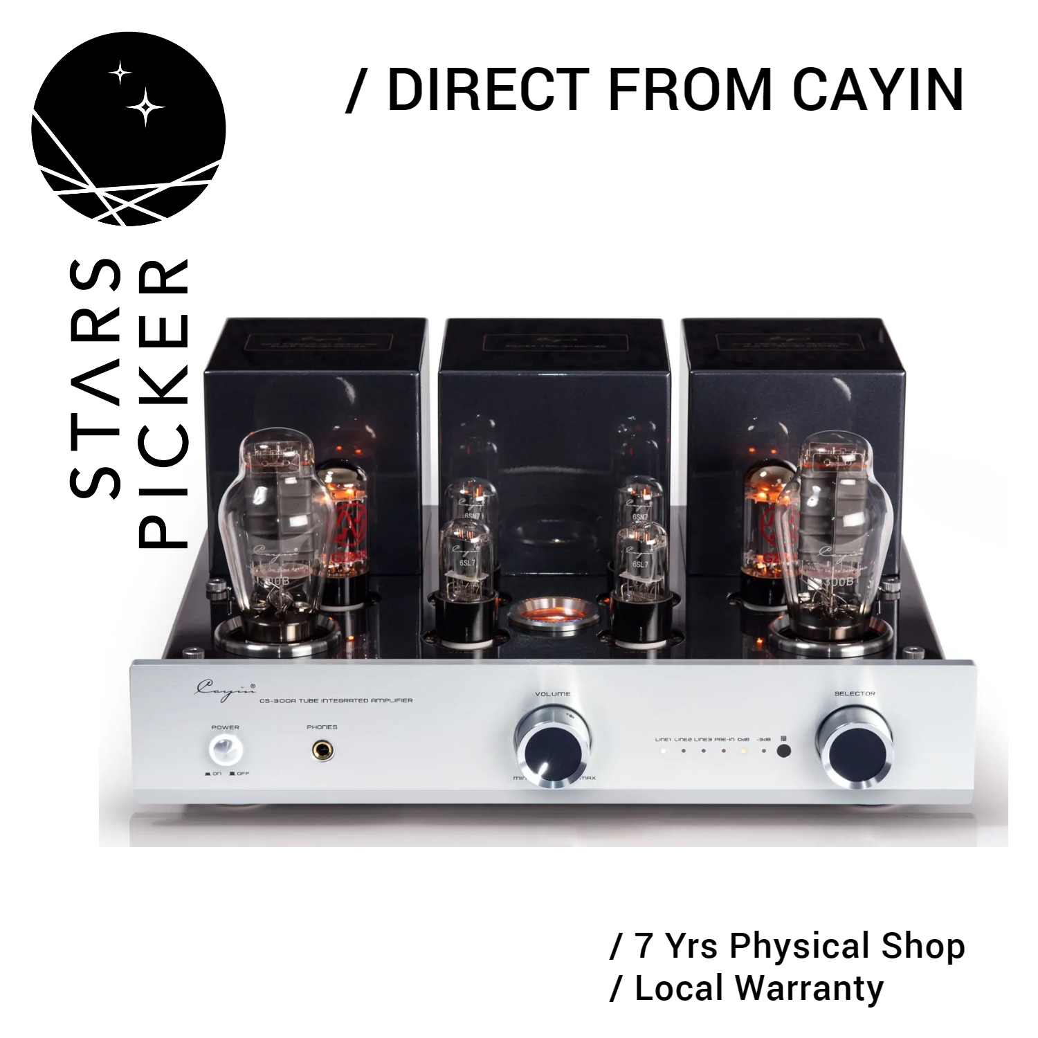 [PM best price] Cayin CS-300A [230V version] - 300B Single-Ended Triode Tube Class A Integrated Amplifier for Speakers