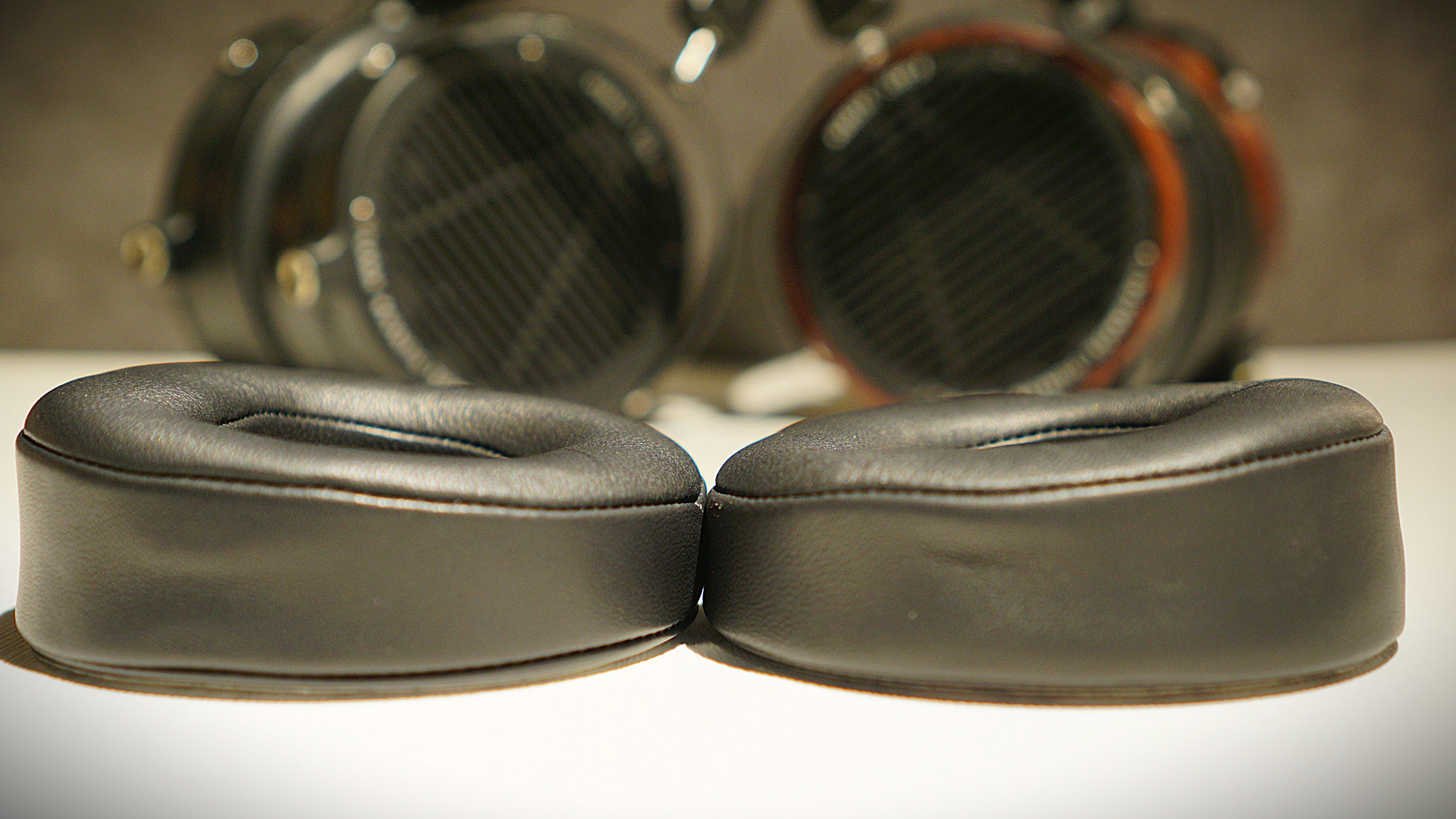 Class S Lambskin: Audeze LCD-2 / LCD-3 / LCD-4 / LCD-X / LCD-CX / LCD-MX4 Earpads with sticker