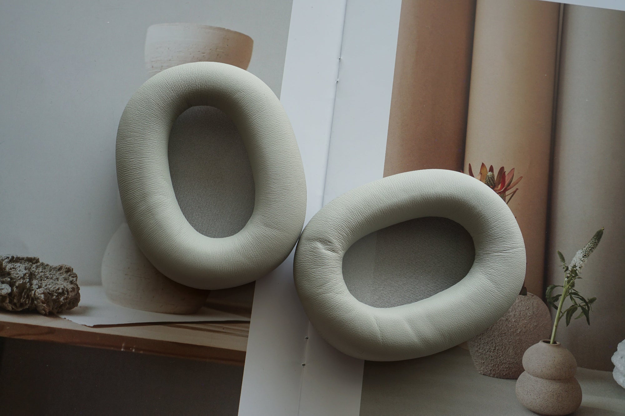 (Class A Lambskin) Earpads for Sony WH-1000XM6 Lambskin Leather Aftermarket Sony Replacement Earpads