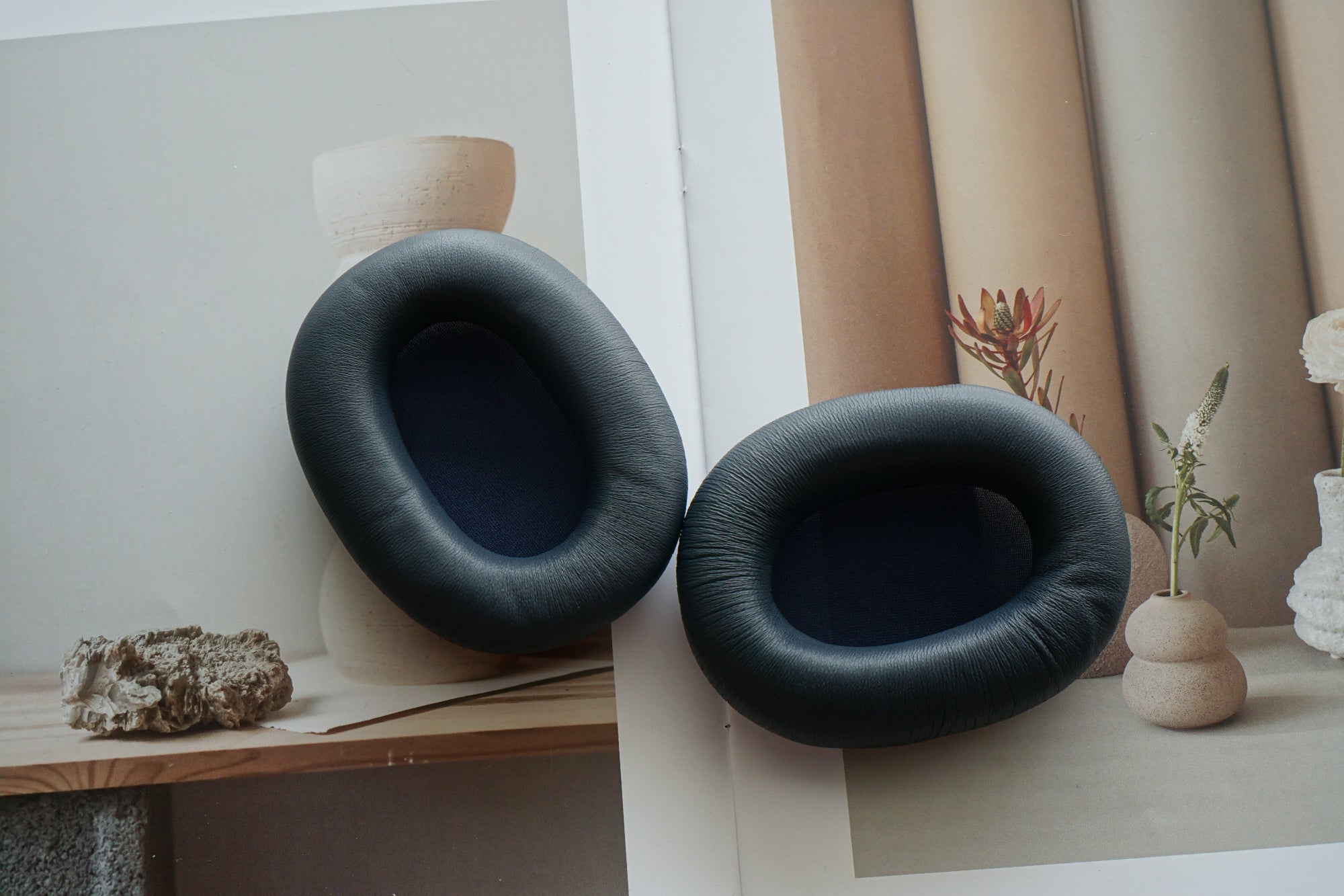 (Class A Lambskin) Earpads for Sony WH-1000XM6 Lambskin Leather Aftermarket Sony Replacement Earpads