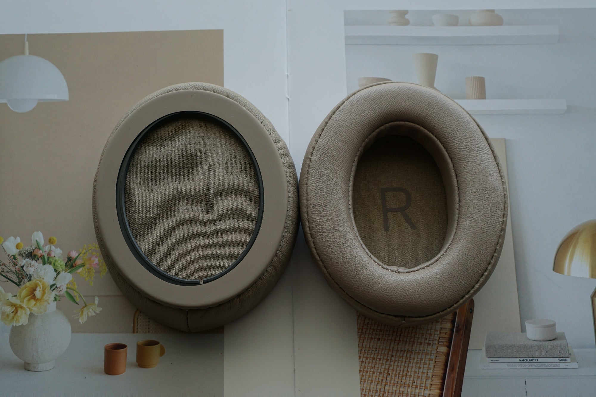 (Class A Lambskin) Earpads for Sennheiser Momentum 3.0 Lambskin Leather Replacement Earpad with Bracket & Filter
