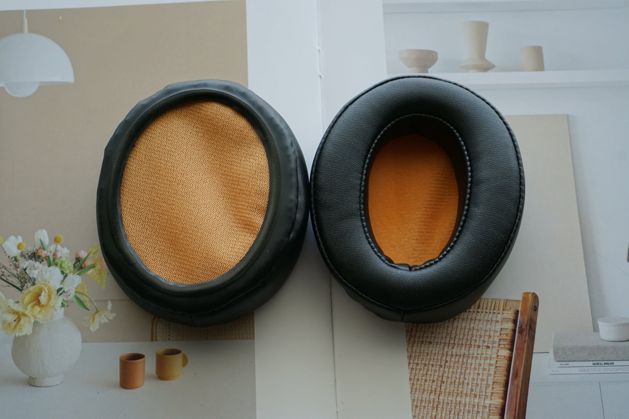 (Class B Protein) Earpads for Sennheiser Momentum 2.0 Protein Leather Replacement Earpad with Bracket & Filter
