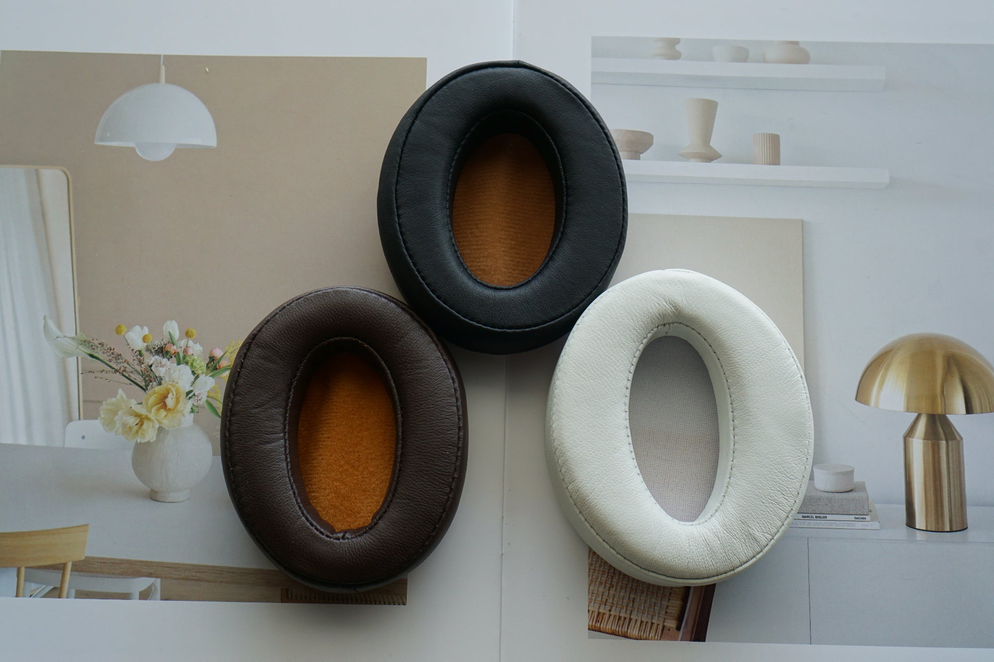 (Class A Lambskin) Earpads for Sennheiser Momentum 2.0 Lambskin Leather Replacement Earpad with Bracket & Filter