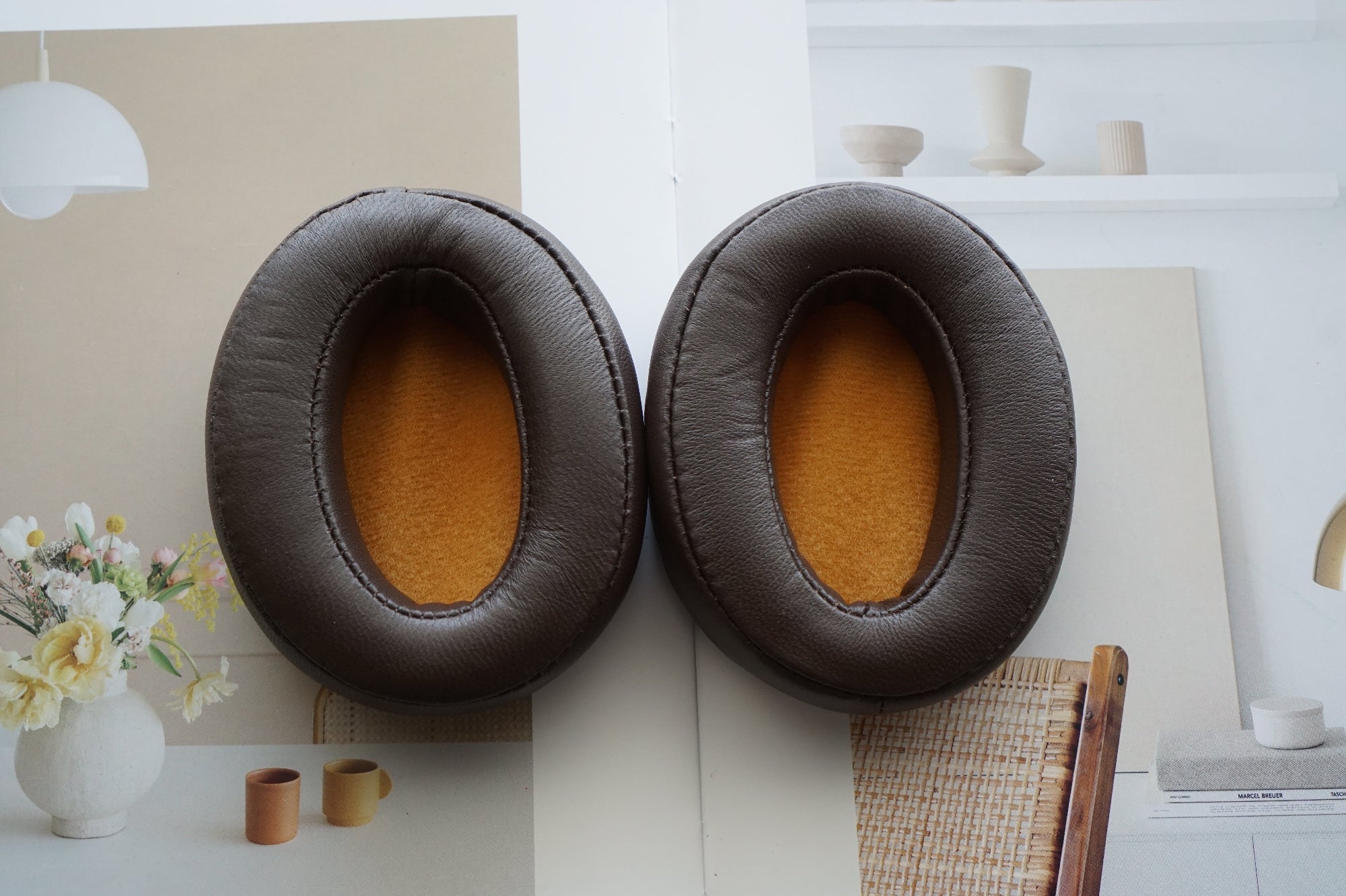 (Class A Lambskin) Earpads for Sennheiser Momentum 2.0 Lambskin Leather Replacement Earpad with Bracket & Filter