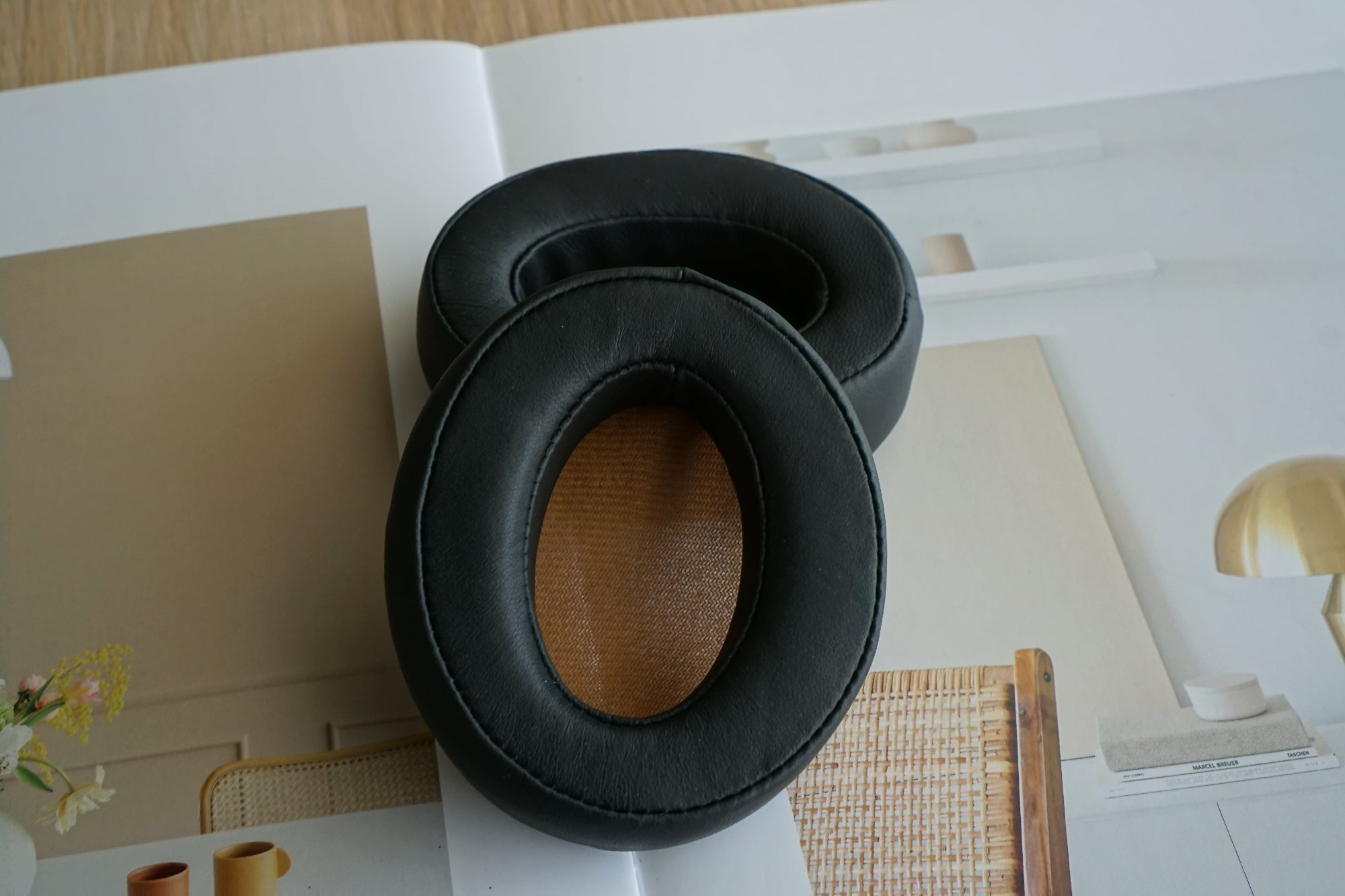 (Class A Lambskin) Earpads for Sennheiser Momentum 2.0 Lambskin Leather Replacement Earpad with Bracket & Filter