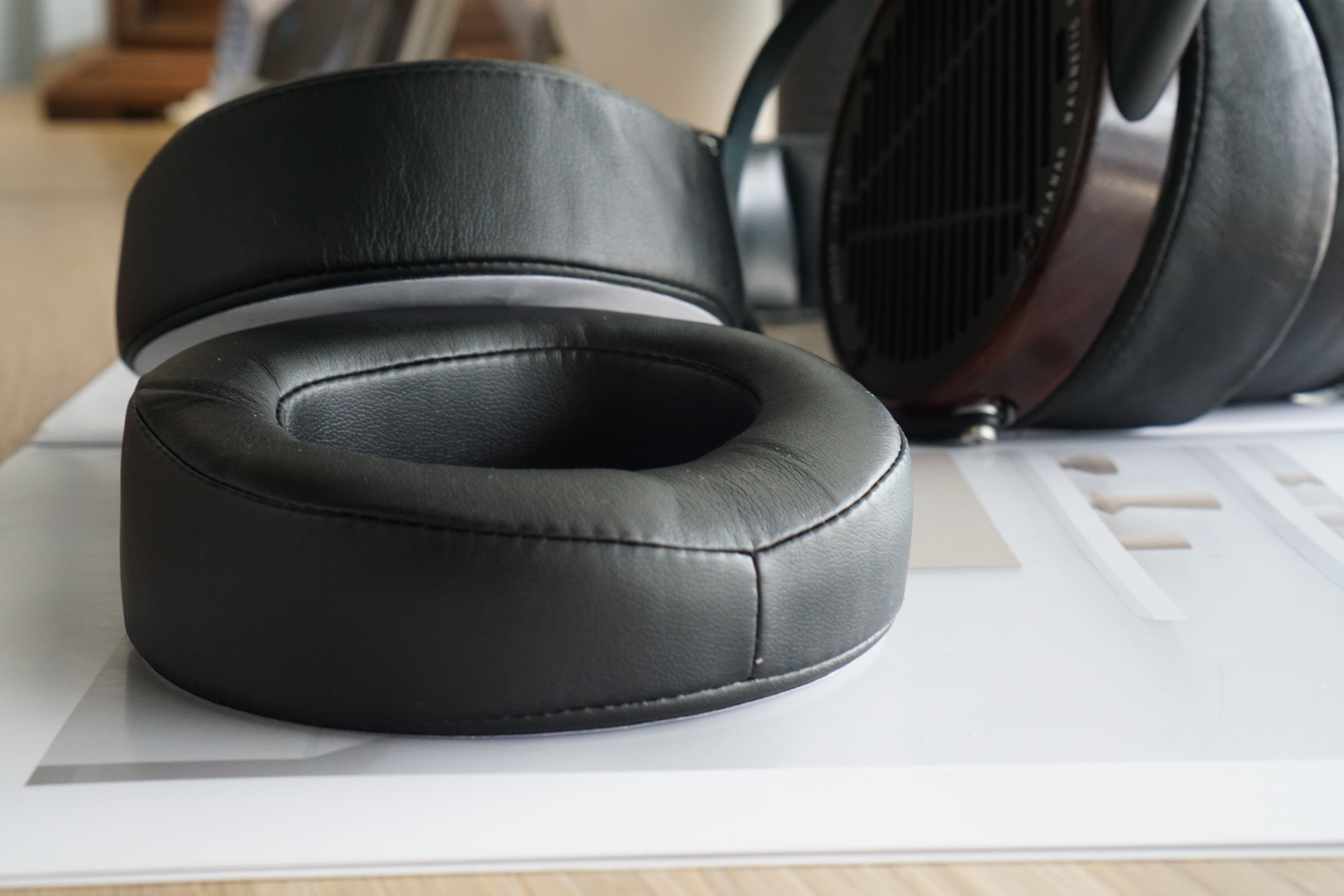 Class S Protein Leather: Audeze LCD-2 / LCD-3 / LCD-4 / LCD-X / LCD-CX / LCD-MX4 Earpads with sticker