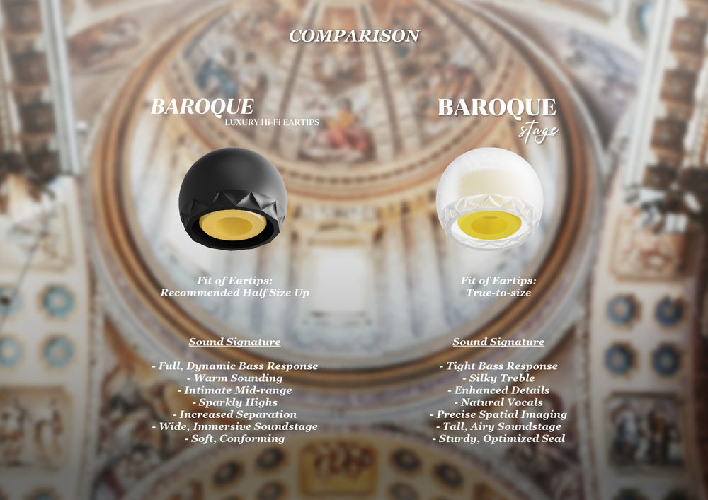 ELETECH Baroque Stage Replacement Eartips - Audiophile Hi-Fi Eartips