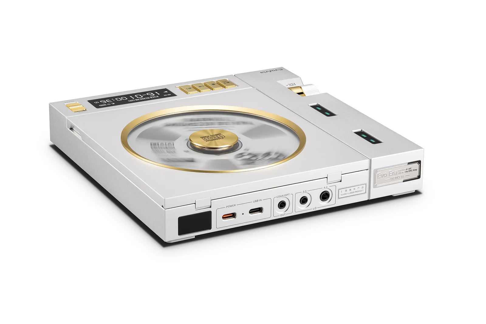EvoAria Evo Era Portable CD Player All-In-One DAC Headphone Amplifier bluetooth lineout