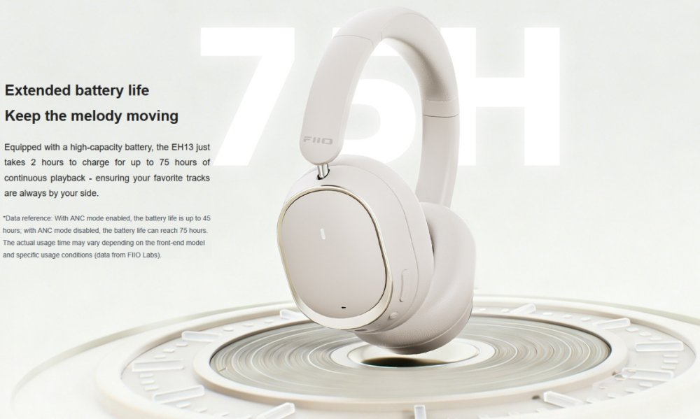 FiiO EH13 Bluetooth Noise Cancelling Over-Ear Headphones with LDAC & EQ Customization
