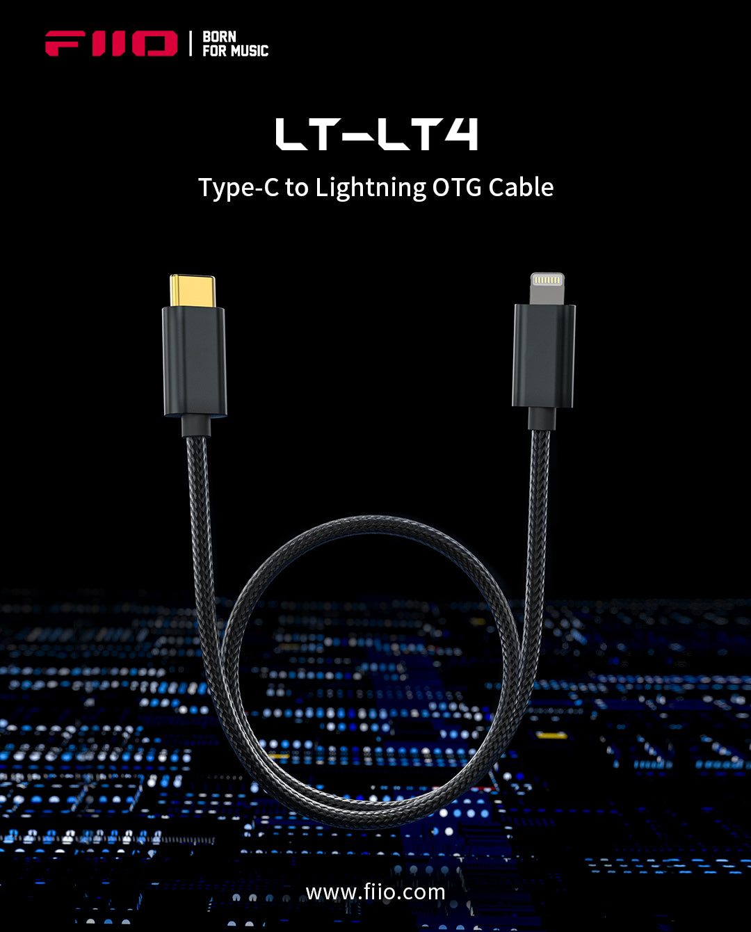FiiO LA-TC1 (USB-A to USB-C) / LT-LT4 (USB-C to LTNG) / LT-TC4 (USB-C to USB-C) USB OTG Digital Cable