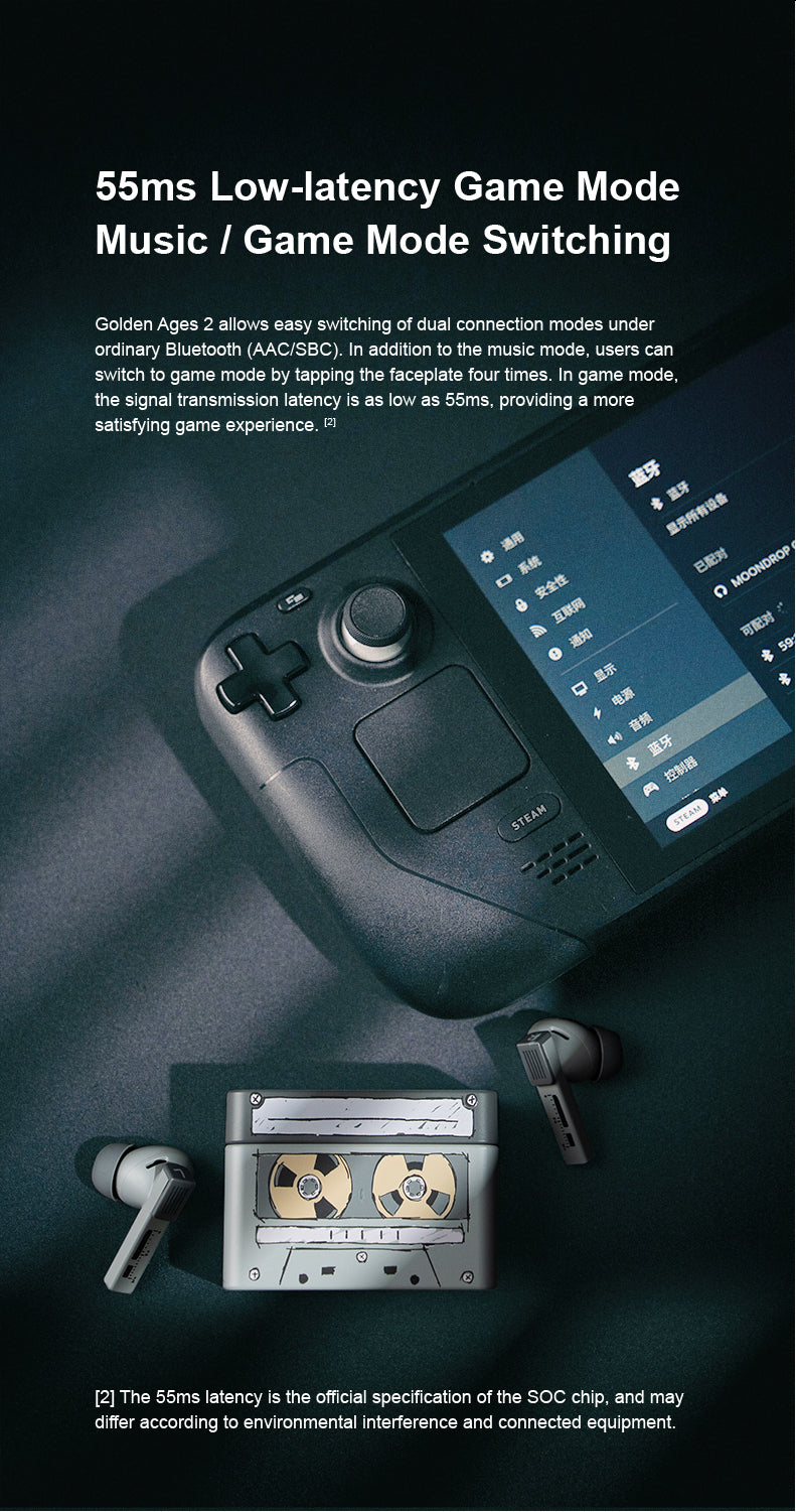 [PM FOR BEST PRICE] Moondrop GOLDEN AGES 2 - Bluetooth 6.0 Wireless Earbuds TWS with 13mm Patented Planar Magnetic Driver