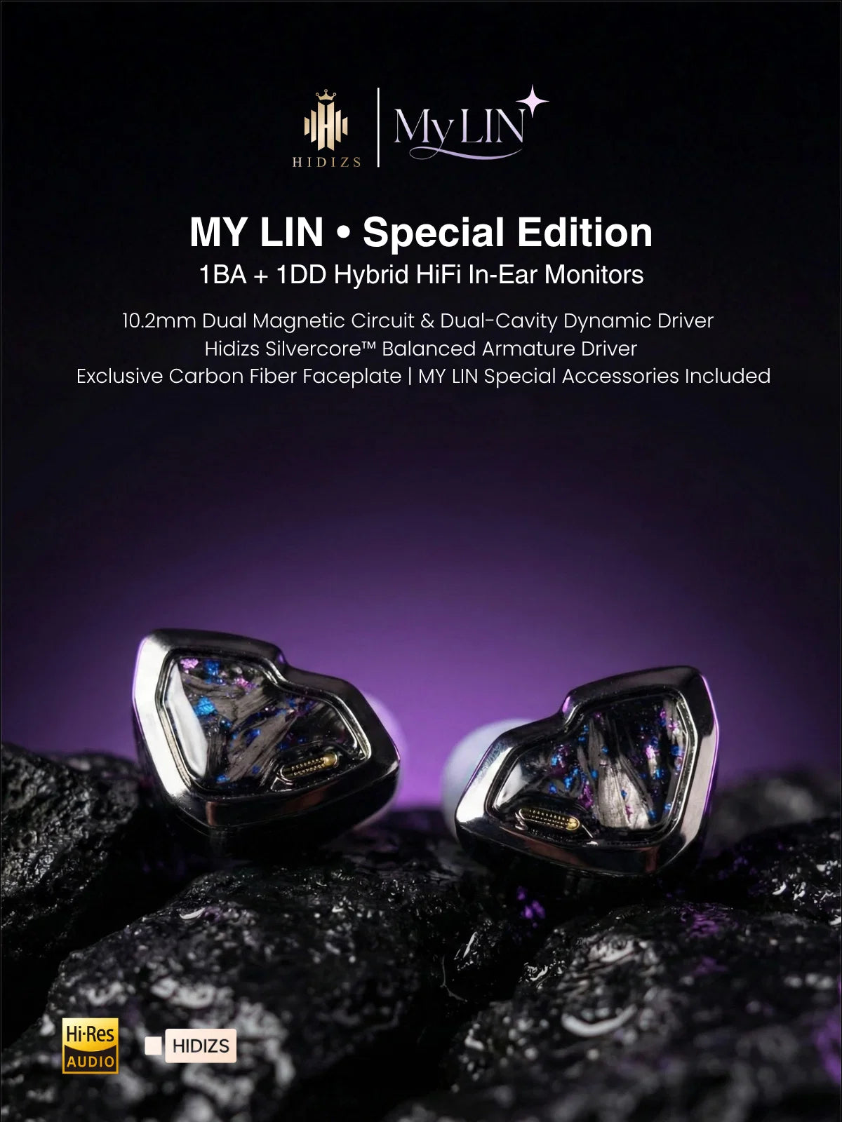 HIDIZS MY LIN Hybrid Hi-Fi In-Ear Monitor audiophile iem earphone