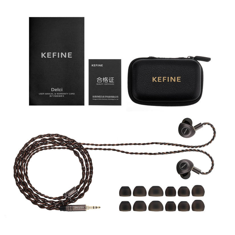 KEFINE DELCI 10MM DLC+PU DIAPHRAGM DYNAMIC DRIVER IEMS EARPHONES