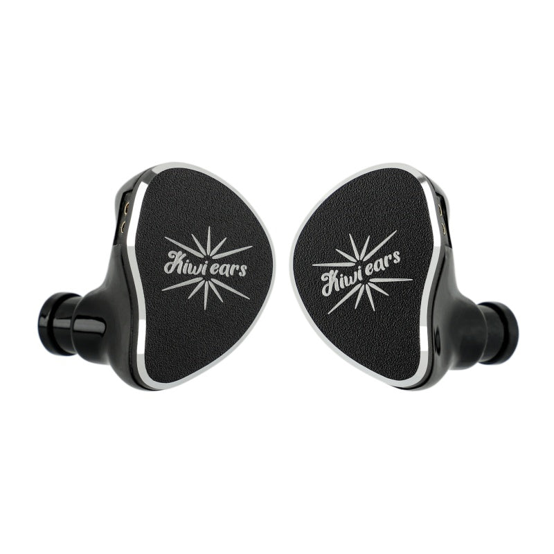 Kiwi Ears Belle 10mm DLC Dynamic Driver in-Ear Monitor (IEM), CNC Machined Chassis, Dual Silver-Plated Cables