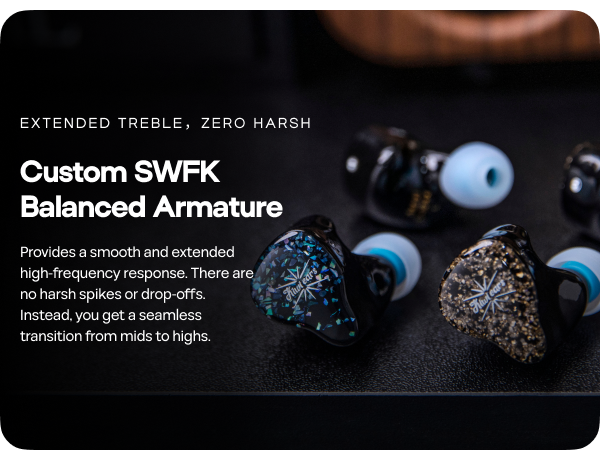 Kiwi Ears Astral | 1DD + 6BA Hybrid In-Ear Monitor for Studio Professionals and Gamers