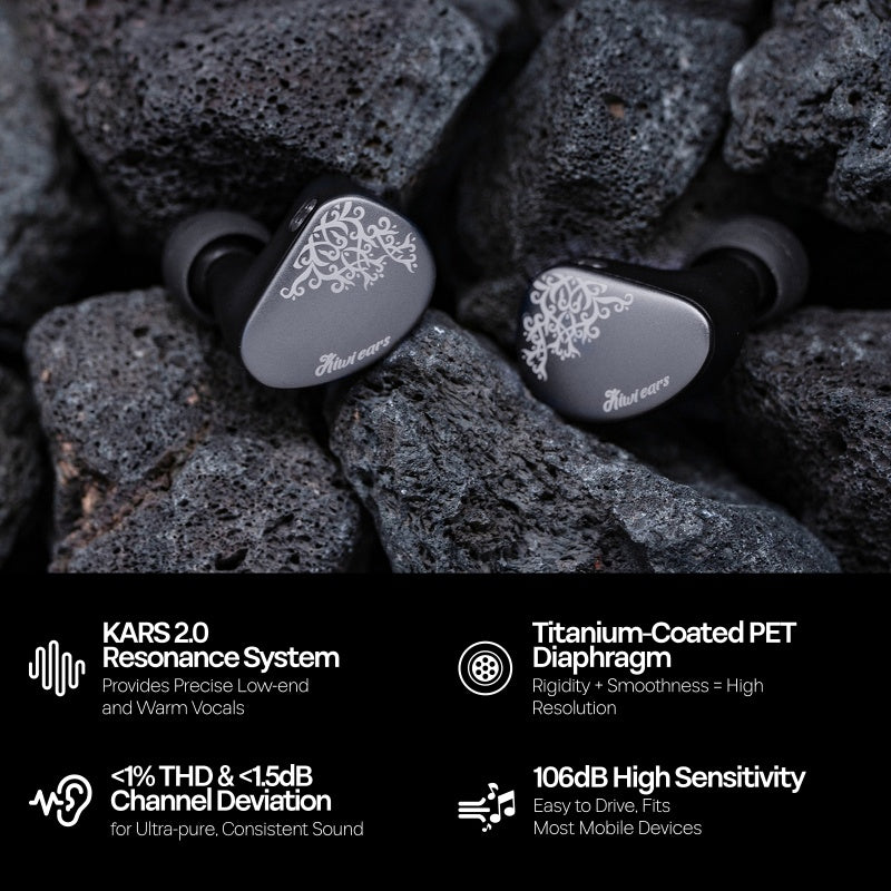 Kiwi Ears Cadenza II (2026 version) 10mm Titanium DD with KARS 2.0 In-Ear Monitors IEM Cadenza 2