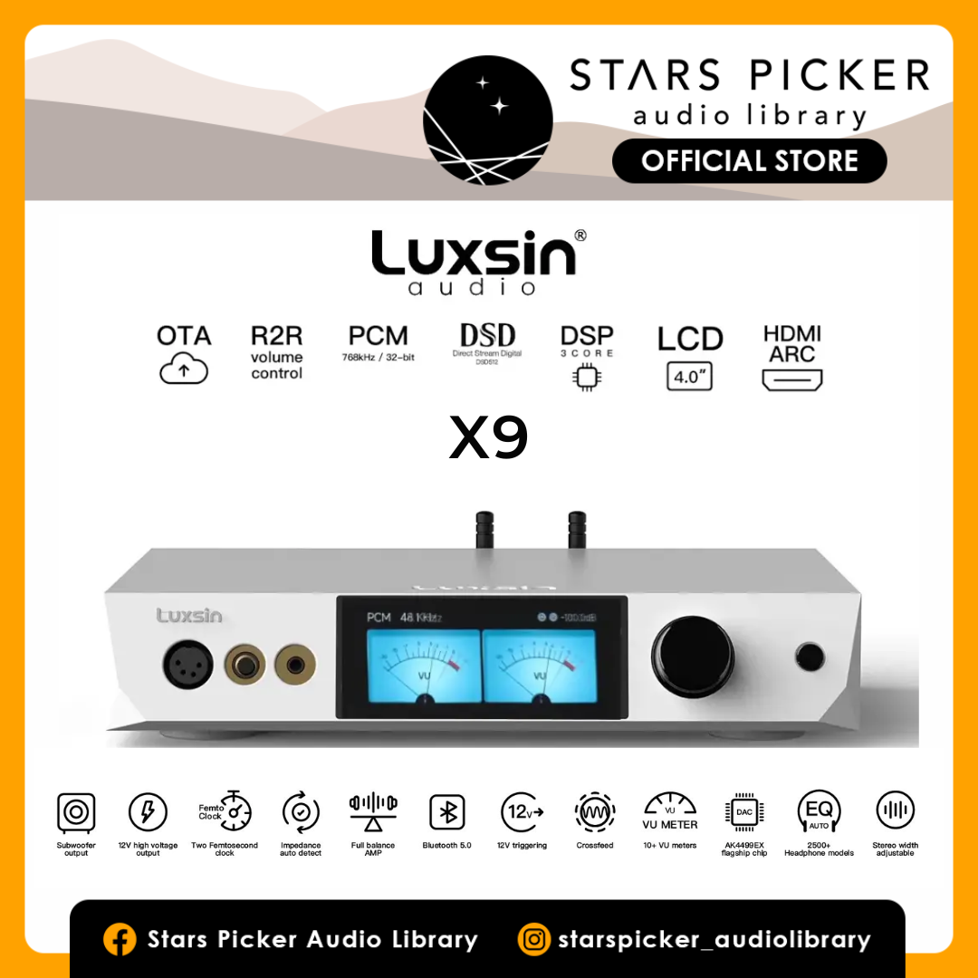 [Ready Stock] Luxsin X9 AK4499EX DAC & Headphone Amplifier with Smart EQ