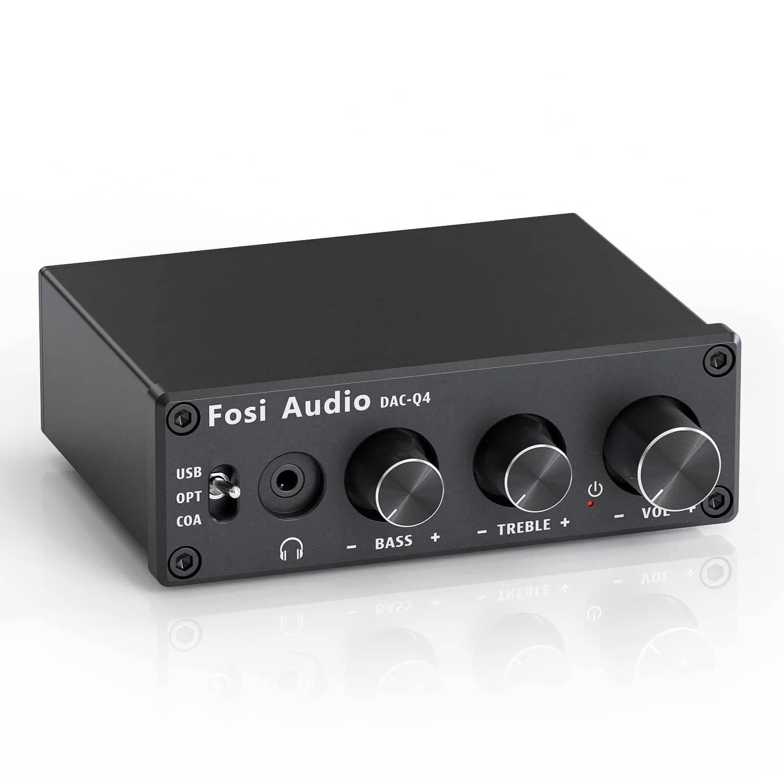 Fosi Audio Q4 Mini Desktop Gaming DAC and Headphone Amplifier