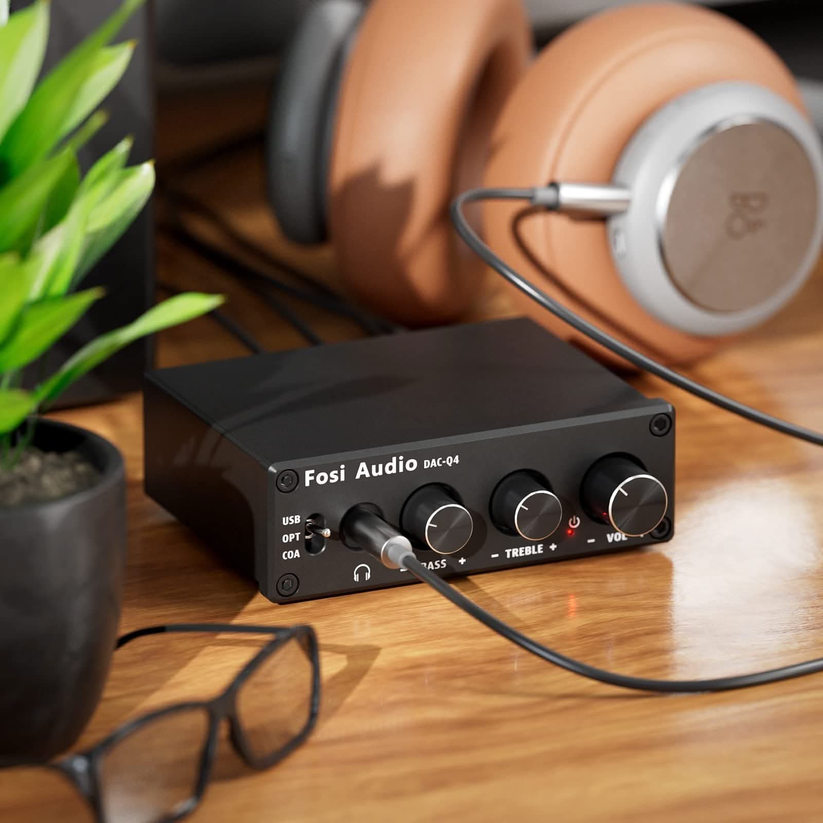 Fosi Audio Q4 Mini Desktop Gaming DAC and Headphone Amplifier