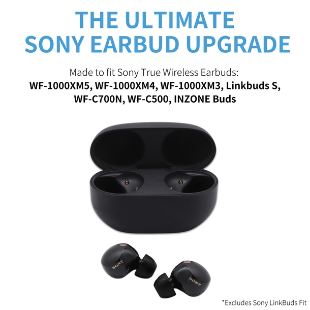 Comply Foam NEW TrueGrip™ Premium Ear Tips for Sony True Wireless Earbuds WF-1000XM5, XM4, Linkbuds S, C700N (2025)