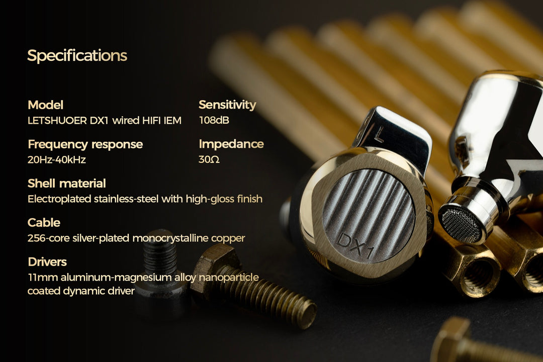 Letshuoer DX1 - 11mm Single Dynamic Driver Earphones